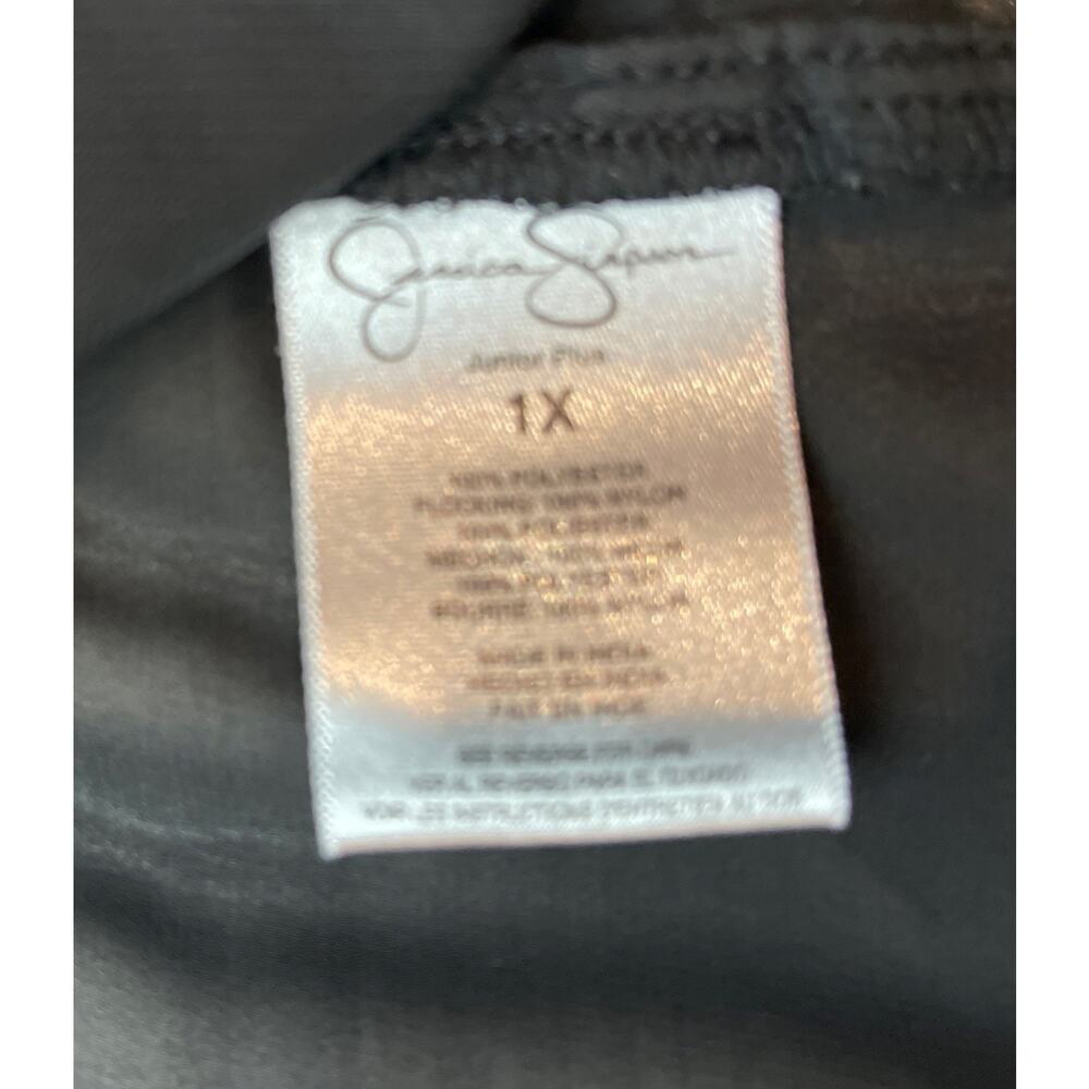 Jessica Simpson Women's 1X Floral Sheer Blouse With Collar - Picture 5 of 7